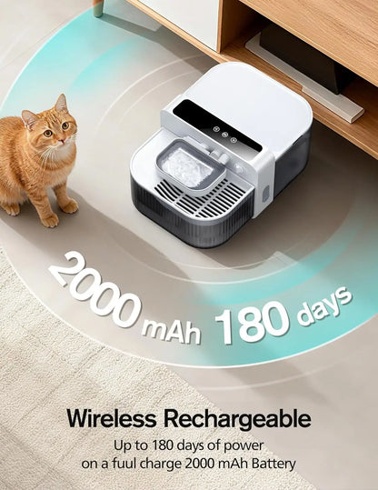 Wireless Pet Water Fountain with Dual Tank and Smart Control