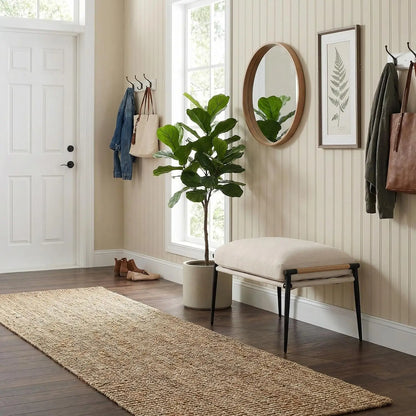 Modern Upholstered Accent Chair with Ottoman
