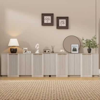 Modern Fluted Sideboard Storage Cabinet