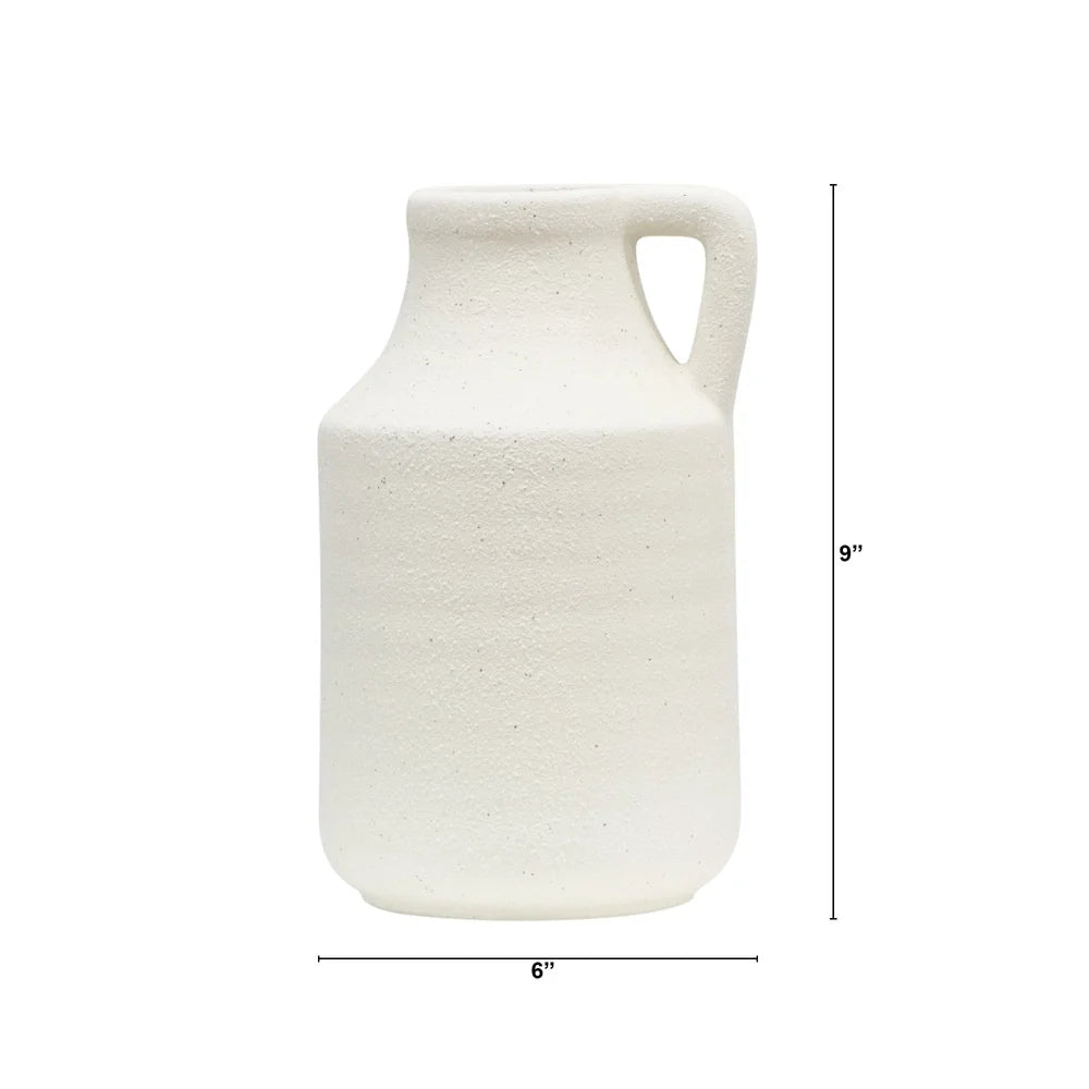 Textured Natural Ceramic Jug Decorative Vase