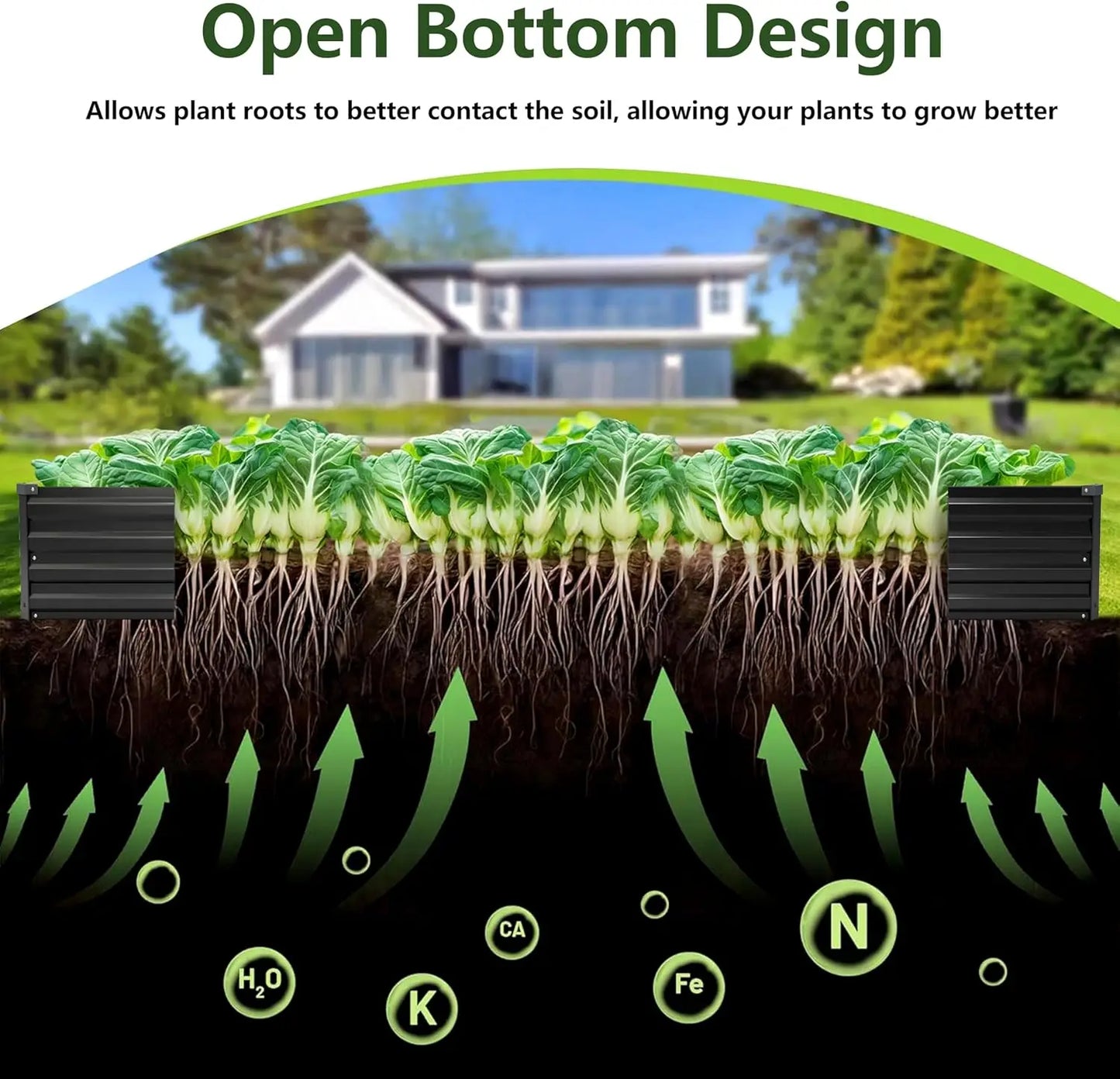 2-Pack Galvanized Steel Raised Garden Bed Kit