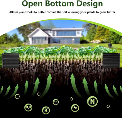 2-Pack Galvanized Steel Raised Garden Bed Kit