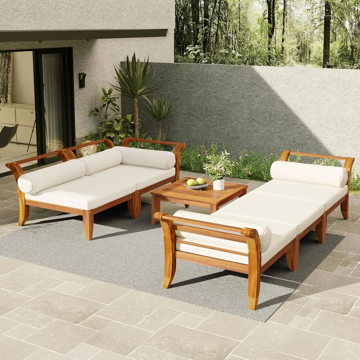 Modular Acacia Outdoor Lounge Collection