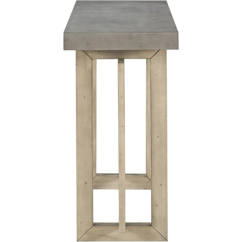 Modern Concrete-Top Console Table With Minimalist Design