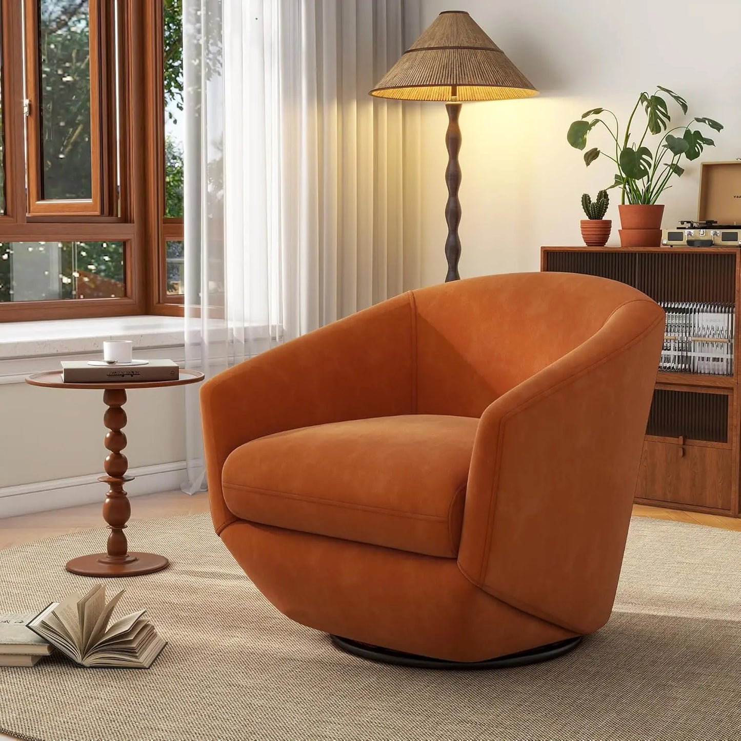 Swivel Barrel Accent Chair