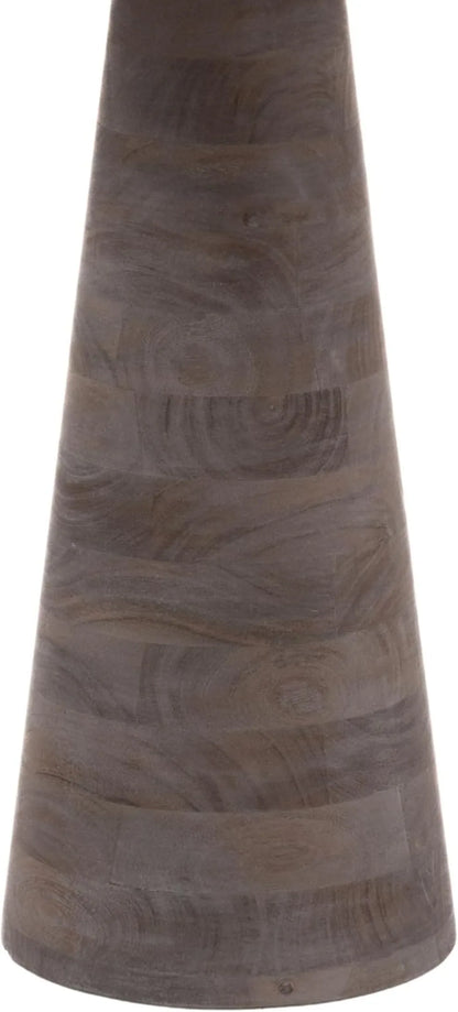 Mango Wood Accent Table with Tray Top and Pedestal Base