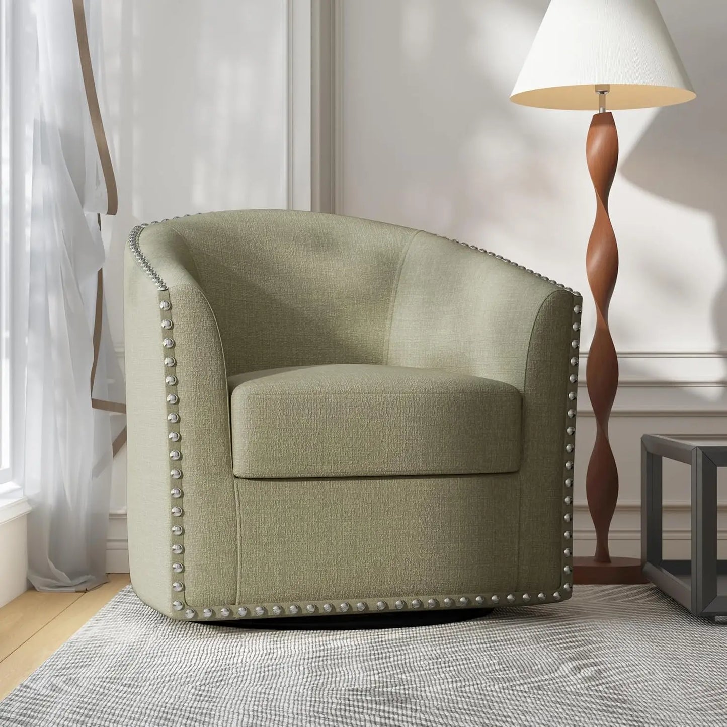Swivel Barrel Accent Chair