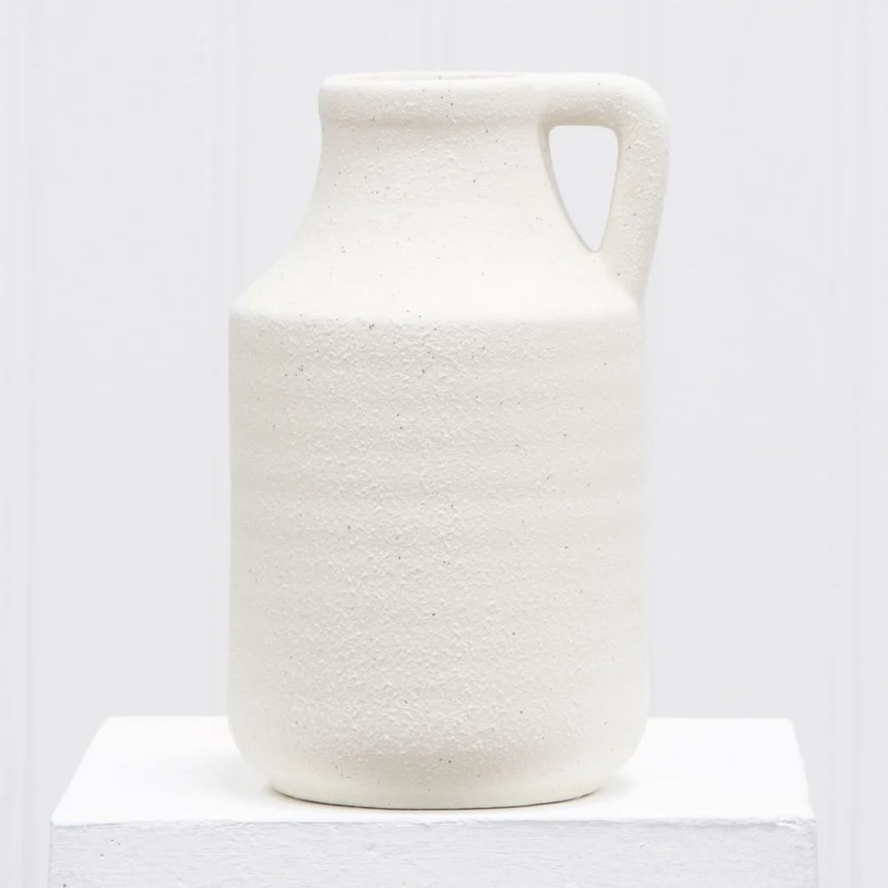 Textured Natural Ceramic Jug Decorative Vase