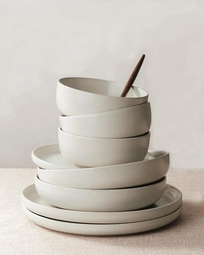 Handcrafted Reactive Glaze Stoneware Dinnerware Set
