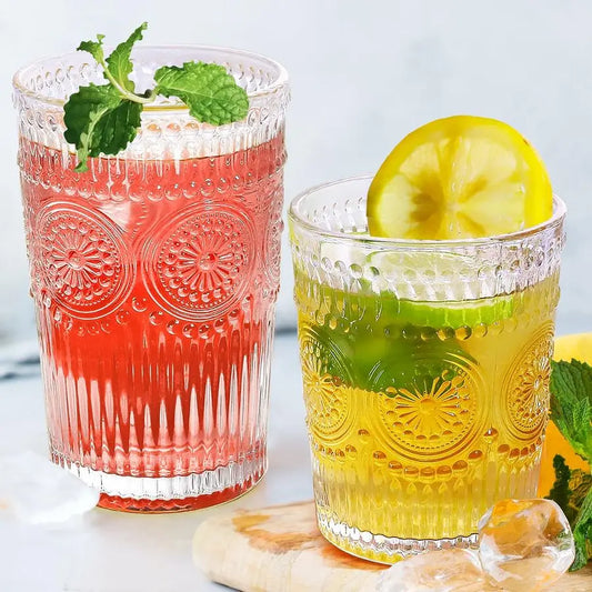 Vintage Hobnail Drinking Glasses Set (12-Piece)