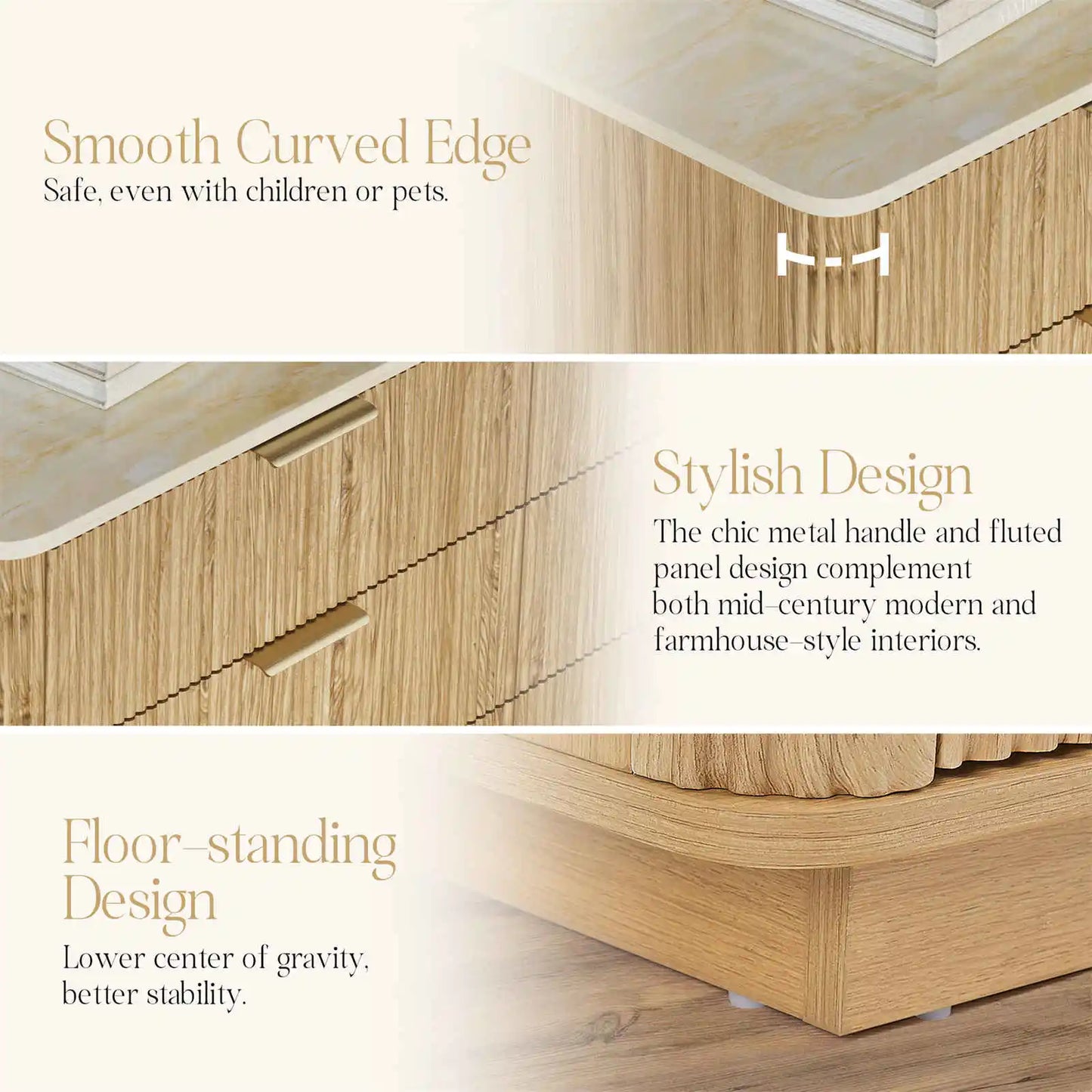 10-Drawer Mid-Century Inspired Dresser