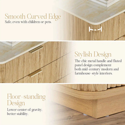 10-Drawer Mid-Century Inspired Dresser