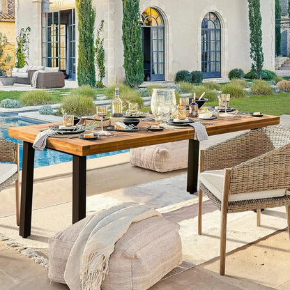 69" Solid Acacia Luxury Dining Table