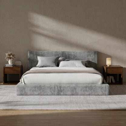 Cloud Upholstered Platform Bed Frame With Foam Edge Design
