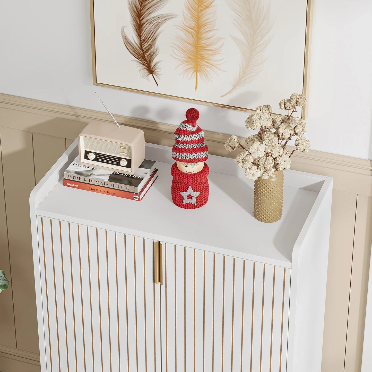 5-Tier Shoe Storage Cabinet with Doors