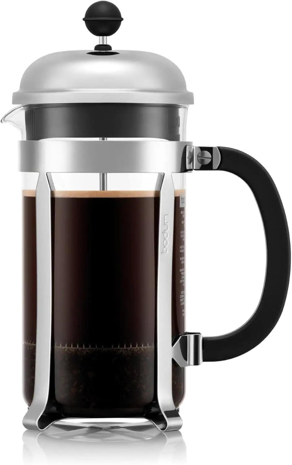 Classic French Press with Polished Stainless Steel Frame