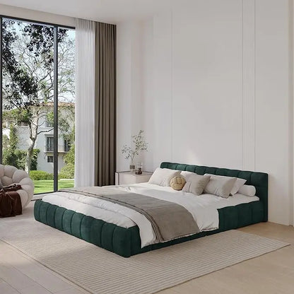 California King Chenille Platform Bed