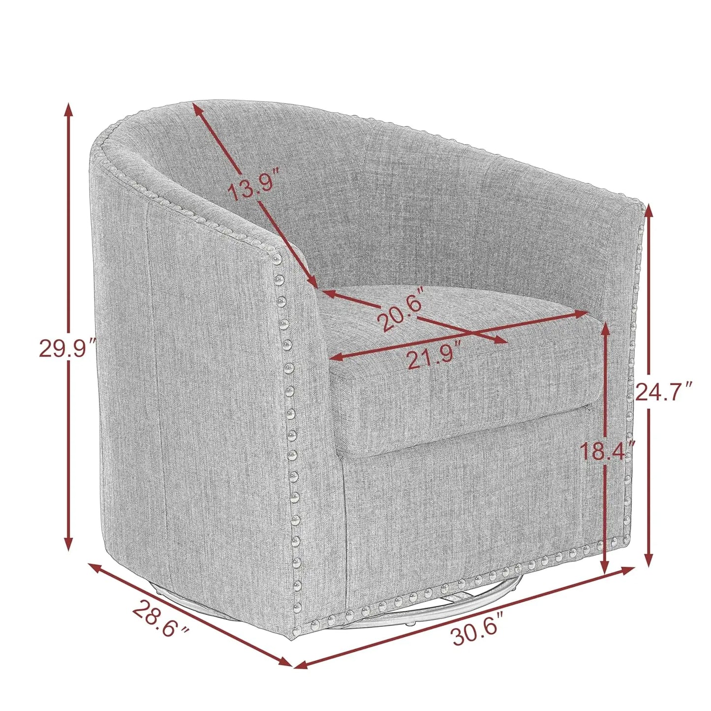 Swivel Barrel Accent Chair
