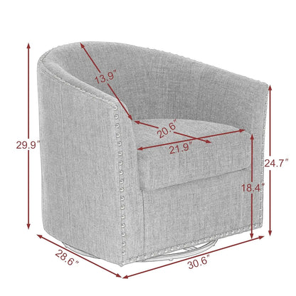 Swivel Barrel Accent Chair