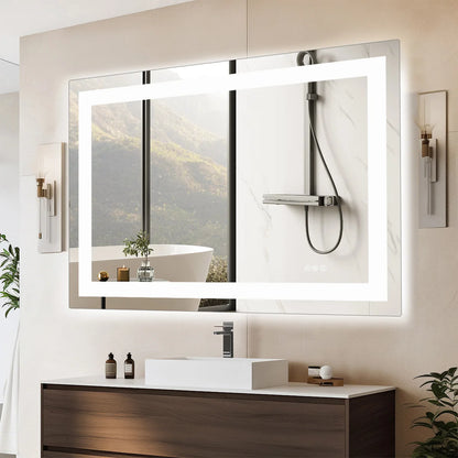 LED Bathroom Mirror with Anti Fog and Adjustable Lighting