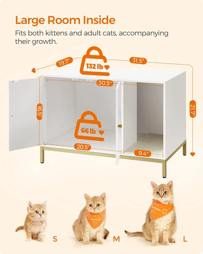 Modern Litter Box Enclosure with Hidden Design