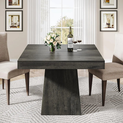 Square Pedestal Dining Table for 4