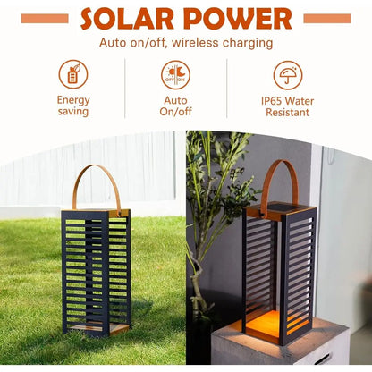 Modern Solar Floor Lantern Set