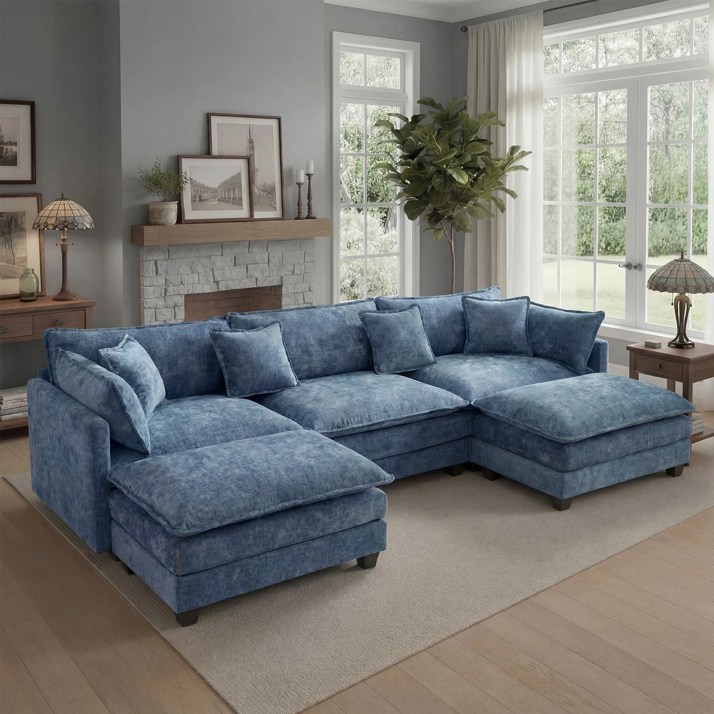 Modular Sectional Sofa with Cloud Comfort and Flexible Layout