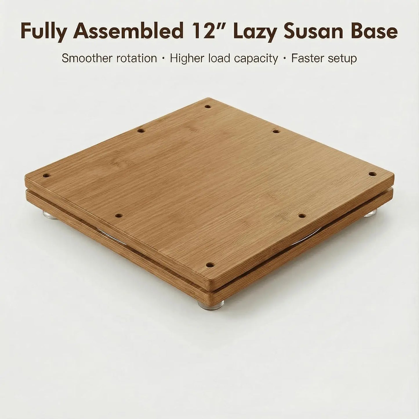 Rotating Bamboo Bookshelf with Space-Saving Tower Design