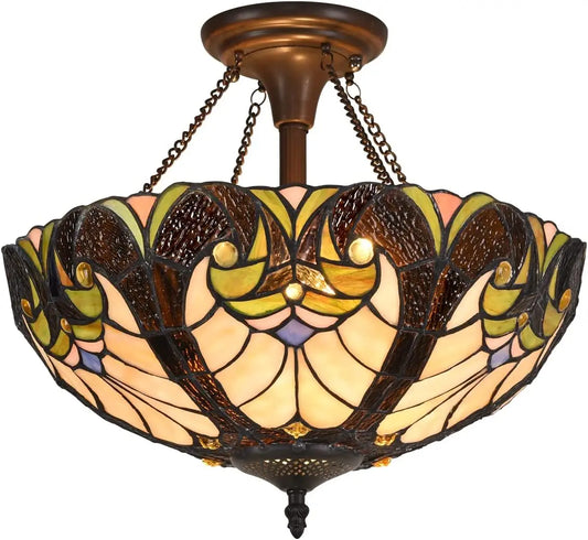 Tiffany Style Stained Glass Ceiling Light