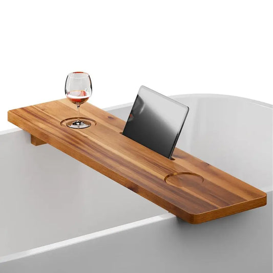 Acacia Wood Bathtub Tray for Spa-Like Relaxation