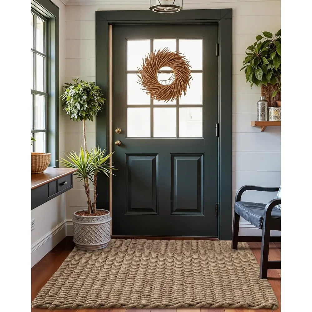 Handwoven Jute Entry Mat With Natural Texture