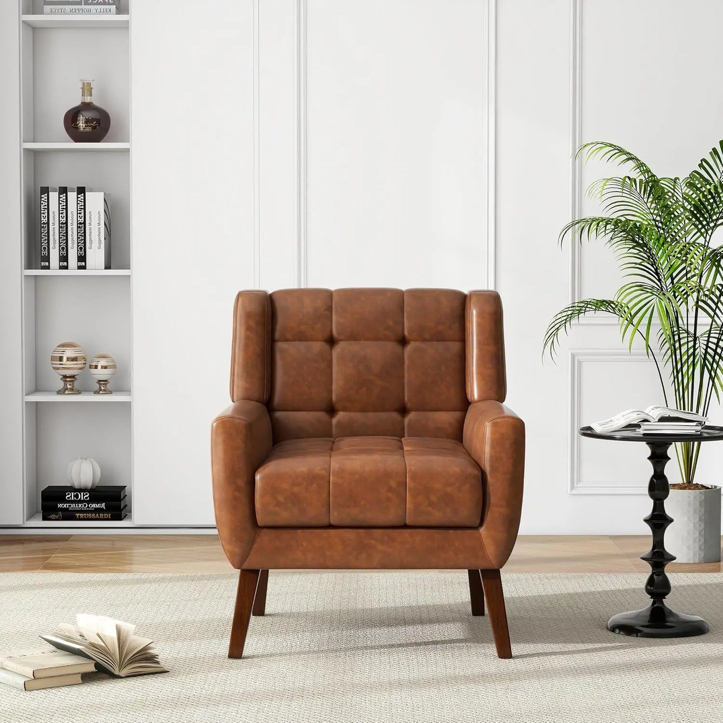 Modern PU Leather Accent Chair