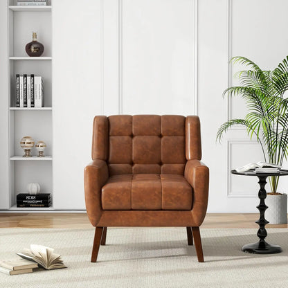 Modern PU Leather Accent Chair