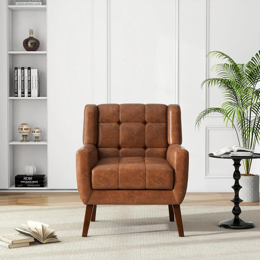 Modern PU Leather Accent Chair