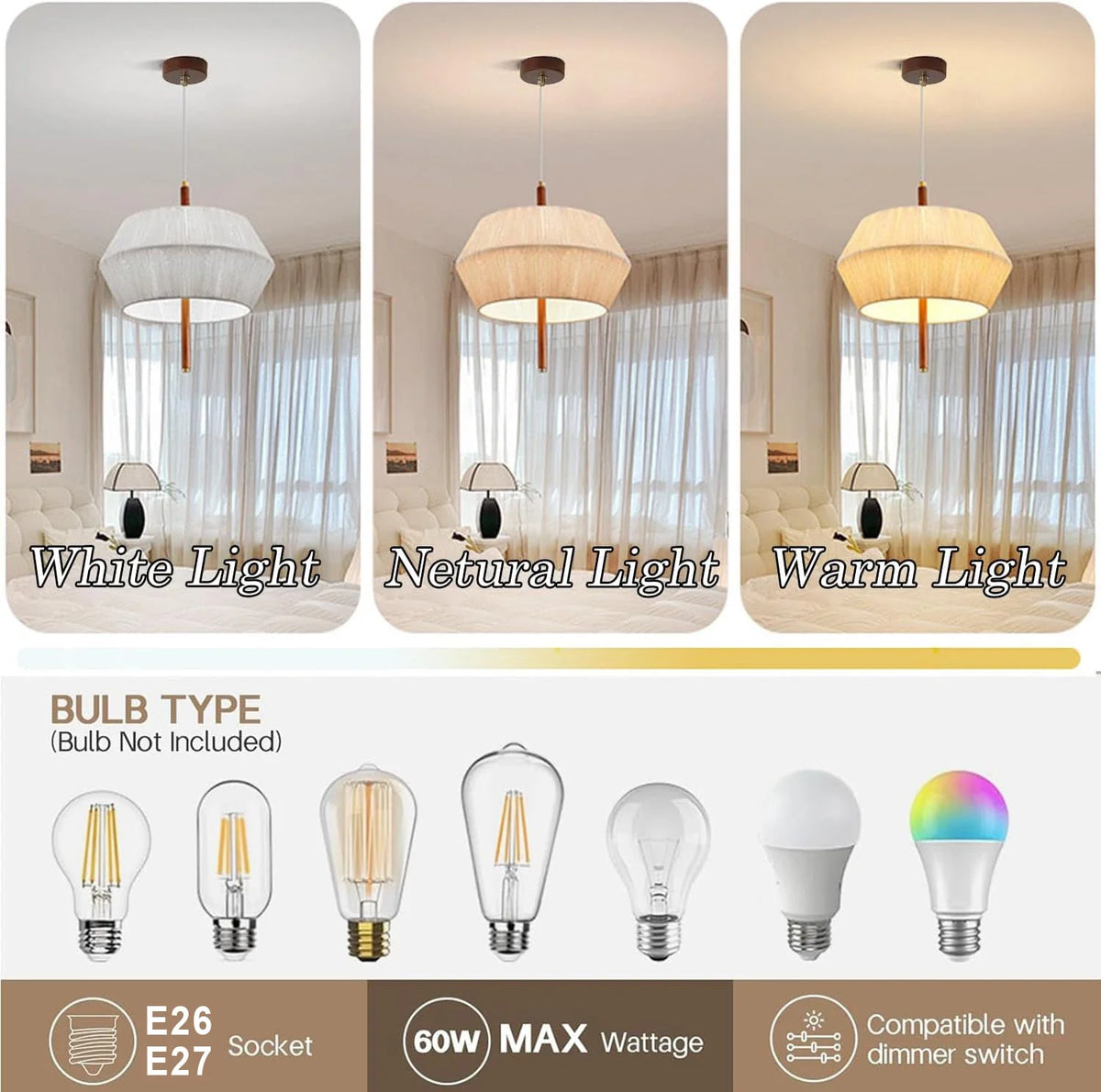 Wabi Sabi Woven Cotton Thread LED Pendant Light Minimalist Hand-Woven Chandeliers Restaurant Living Room Bar Hotel Hanging Lamp