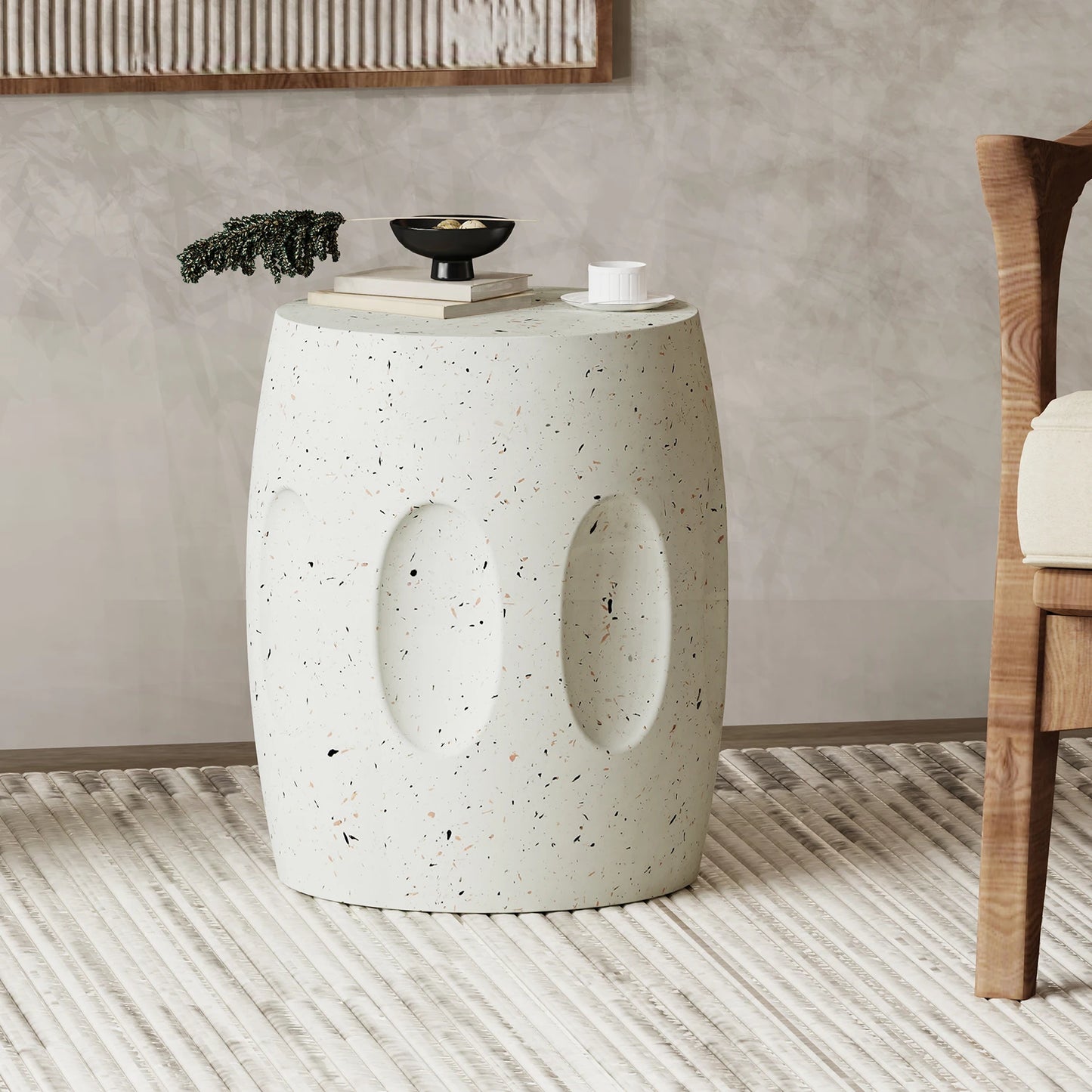 Modern Lightweight Concrete Accent Side Table