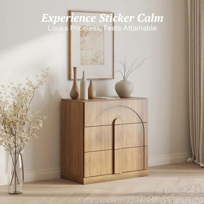 Arched Sideboard Cabinet with Drawers and Vintage Design
