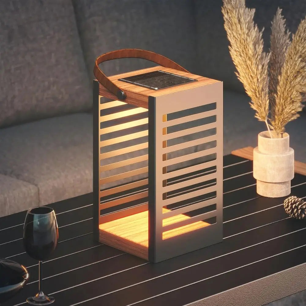 Modern Solar Floor Lantern Set