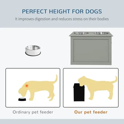 Elevated Dog Feeder with Hidden Storage Design
