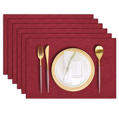 Cotton Blend Woven Placemats, Set of Six