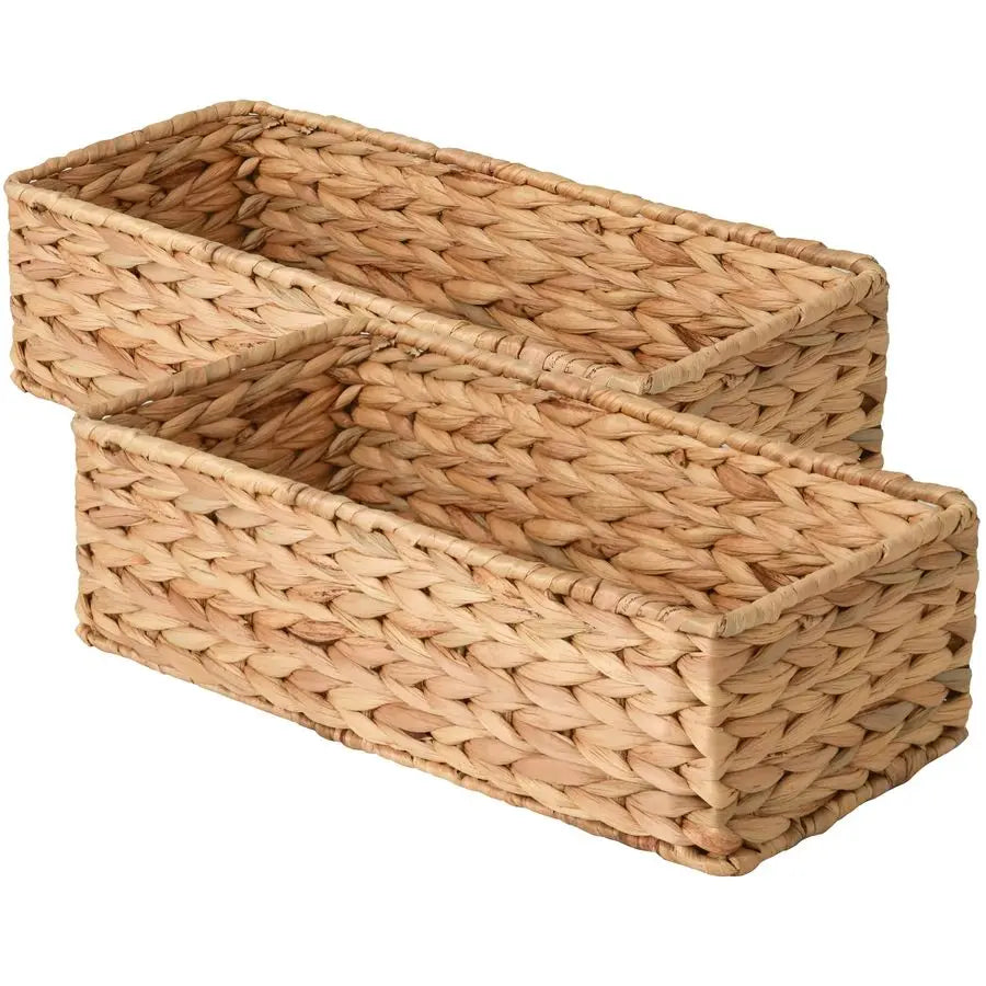 Handwoven Water Hyacinth Toilet Tank Basket