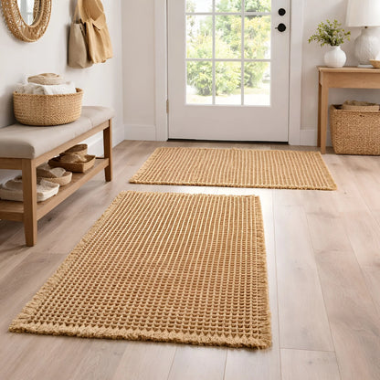 Waffle Weave Absorbent Non-Slip Bath Rug