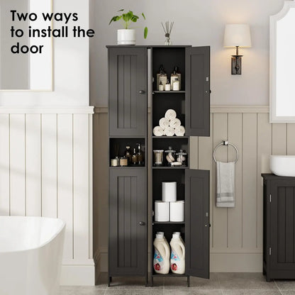 67" Slim Tall Storage Cabinet for Small Spaces