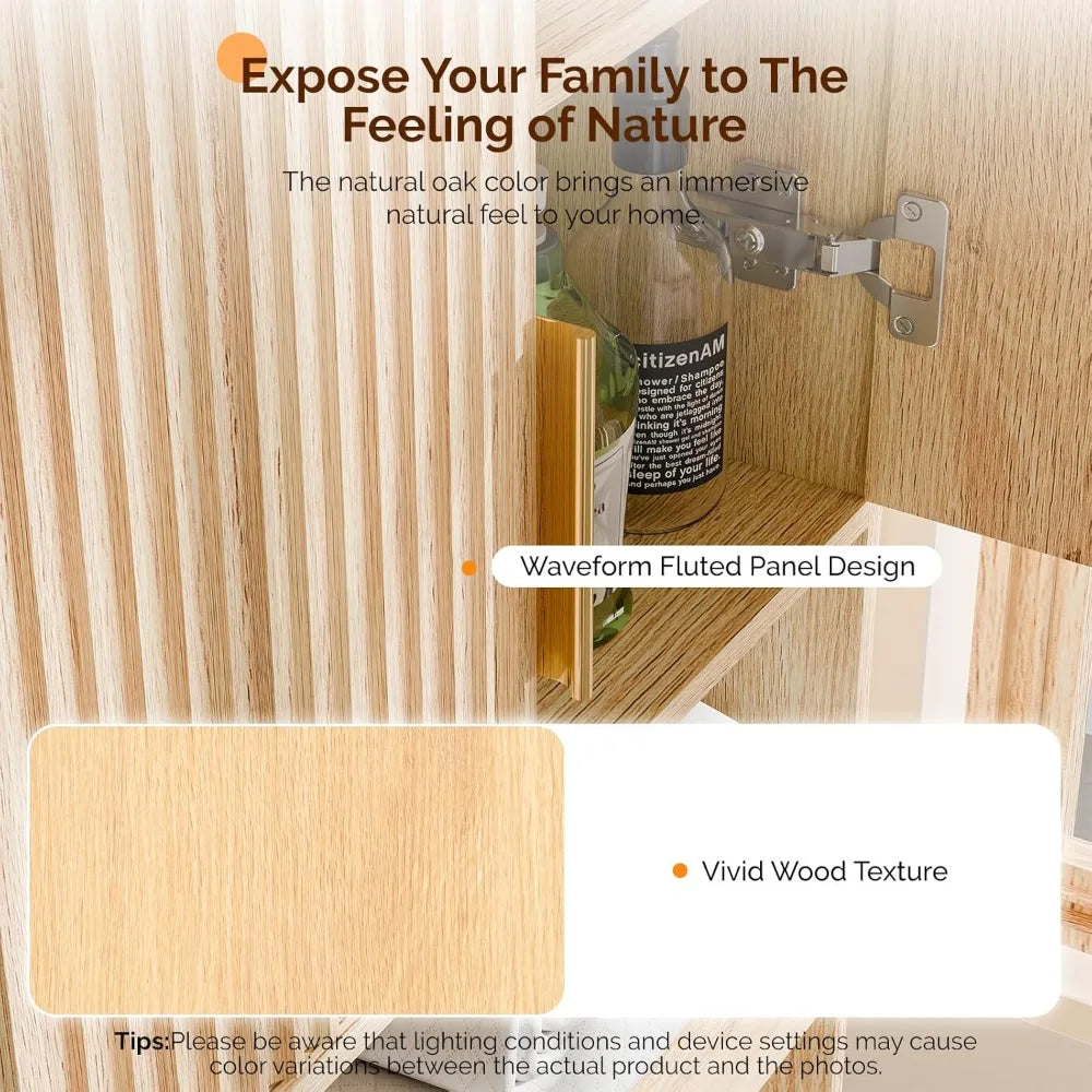 Fluted Over-the-Toilet Cabinet
