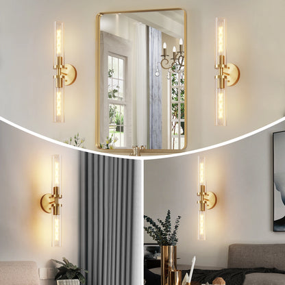 Modern Glass Wall Sconce Set