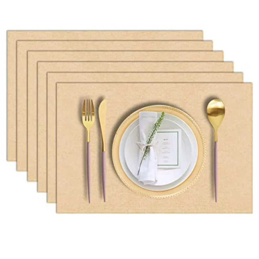 Cotton Blend Woven Placemats, Set of Six