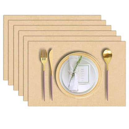 Cotton Blend Woven Placemats, Set of Six
