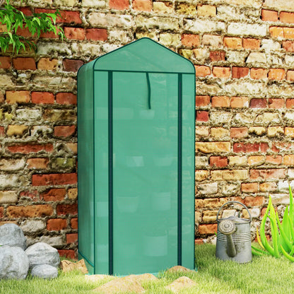 4-Tier Portable Greenhouse with Ventilated Mesh Roof