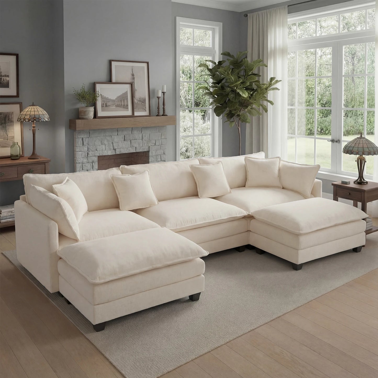 Modular Sectional Sofa with Cloud Comfort and Flexible Layout